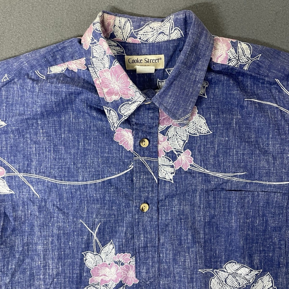 Cooke Street Men's L Aloha Shirt Collared Button Up Short Sleeve Hawaiian USA